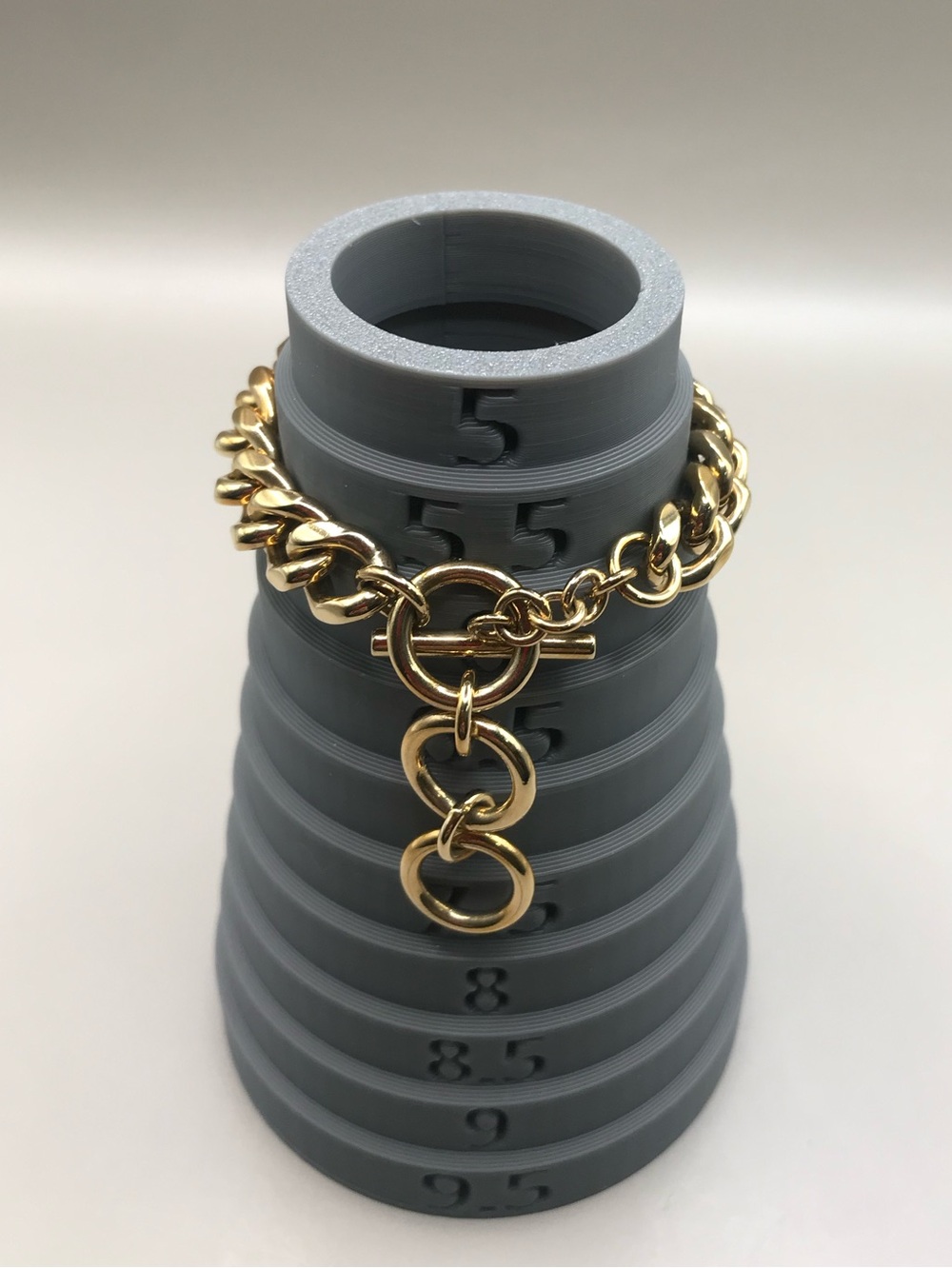 Gold-Tone Chain Bracelet with Toggle Clasp - Picture 6 of 7